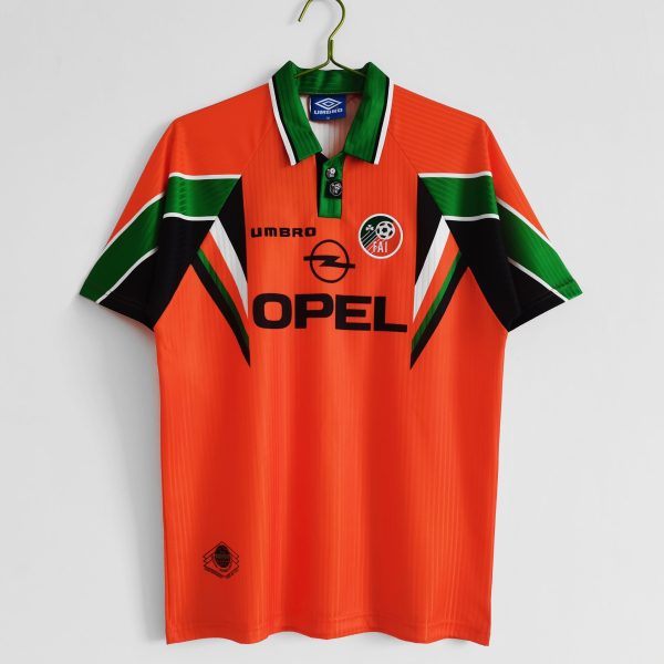 IRELAND 1997 ORANGE AWAY RETRO FOOTBALL SHIRT