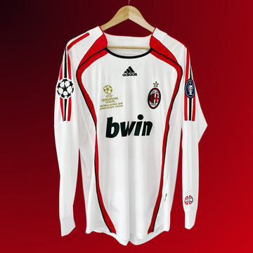 AC_Milan_2007_CL_Final.jpg AC MILAN 2006 - 2007 UCL FINAL AWAY LONG SLEEVE RETRO FOOTBALL SHIRT