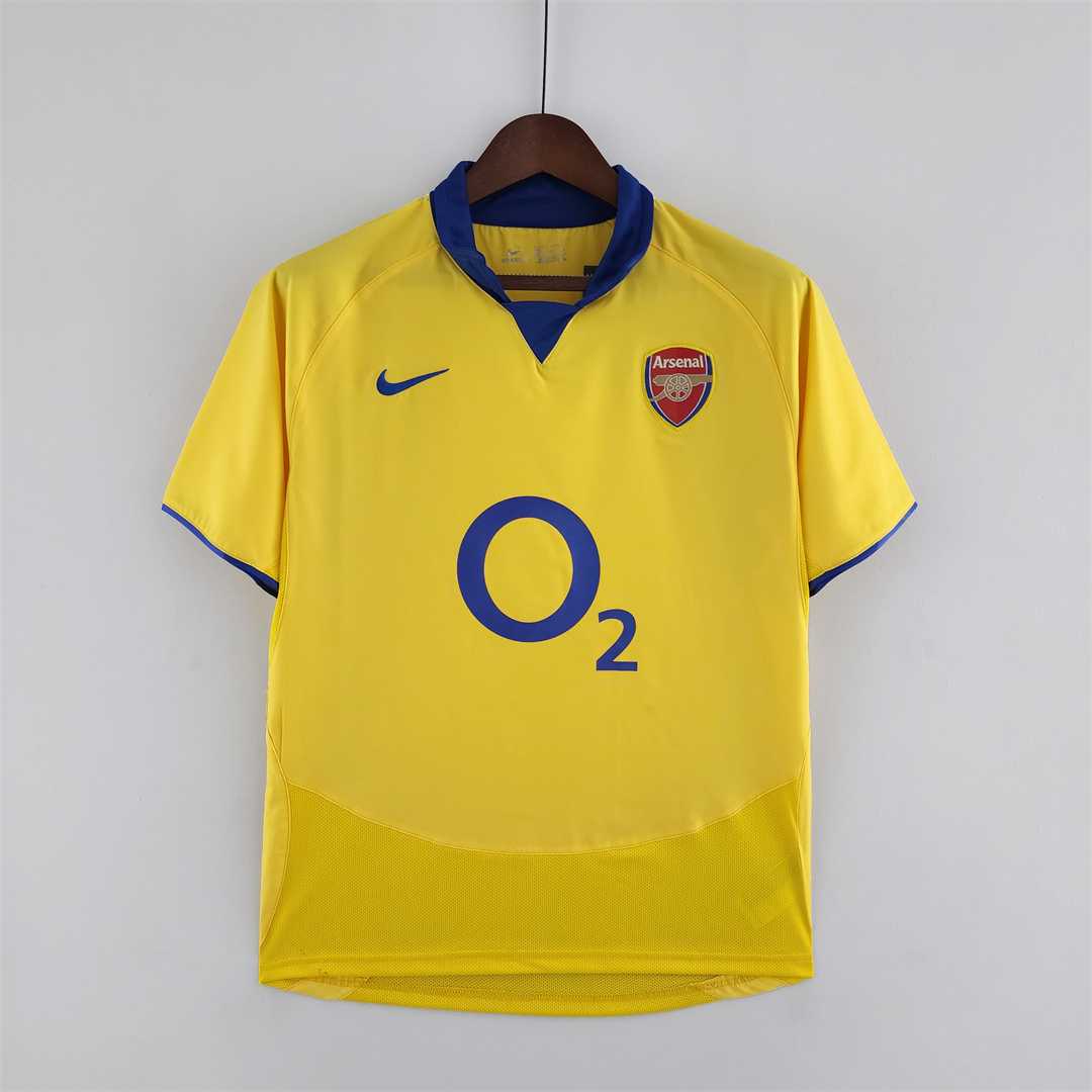 a-61-1.jpg Arsenal 03/05 Away Retro Yellow Football Shirt