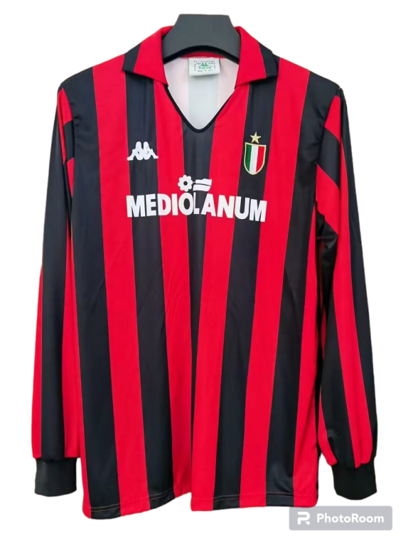 AC MILAN 88/89 HOME LONG SLEEVE RETRO FOOTBALL SHIRT