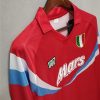 NAPOLI 1990 -1991 RED AWAY RETRO FOOTBALL SHIRT NAPOLI 1990 -1991 RED AWAY RETRO FOOTBALL SHIRT