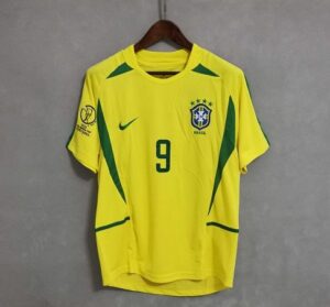 BRAZIL WORLD CUP 2002 HOME RETRO FOOTBALL SHIRT