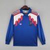 FRANCE WORLD CUP 1990 LONG SLEEVE HOME RETRO FOOTBALL SHIRT FRANCE WORLD CUP 1990 LONG SLEEVE HOME RETRO FOOTBALL SHIRT