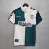 LIVERPOOL 1995-1996 WHITE AND GREEN AWAY RETRO FOOTBALL SHIRT LIVERPOOL 1995-1996 WHITE AND GREEN AWAY RETRO FOOTBALL SHIRT