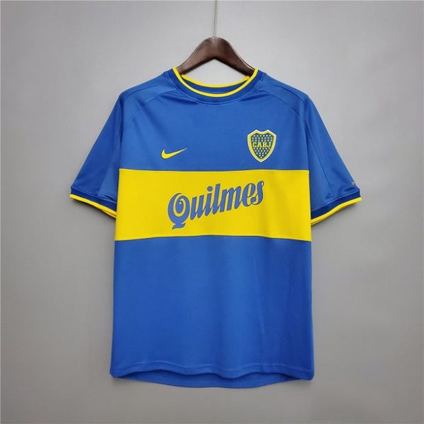BOCA JUNIORS 1999 RETRO HOME FOOTBALL SHIRT
