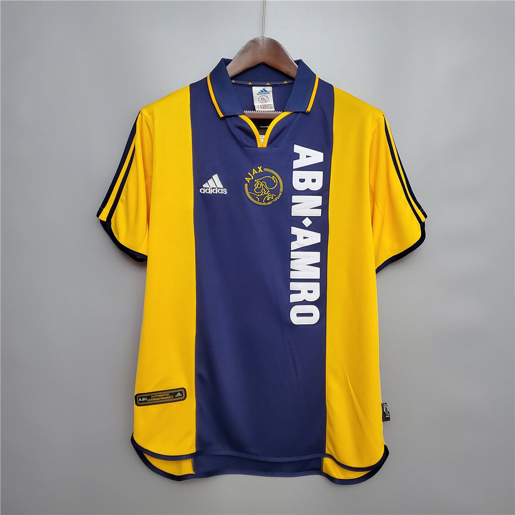 a_19.jpg Ajax 2000 Yellow Retro Away Football Shirt