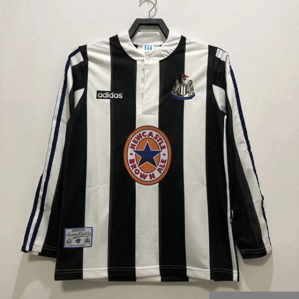 NEWCASTLE UNITED 1995-1997 LONG SLEEVE HOME RETRO FOOTBALL SHIRT