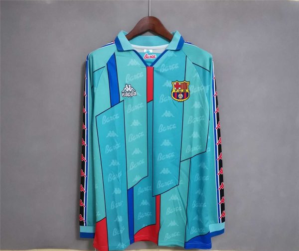 BARCELONA 1996-1997 AWAY LONG SLEEVE RETRO FOOTBALL SHIRT