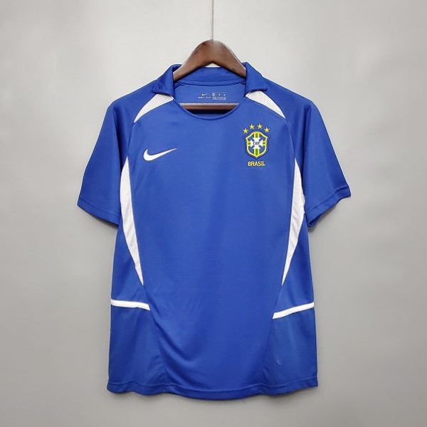 BRAZIL WORLD CUP 2002 AWAY RETRO FOOTBALL SHIRT
