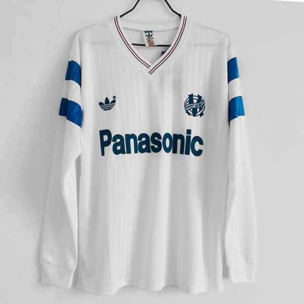 MARSEILLE 1990-1991 HOME LONG SLEEVE RETRO FOOTBALL SHIRT