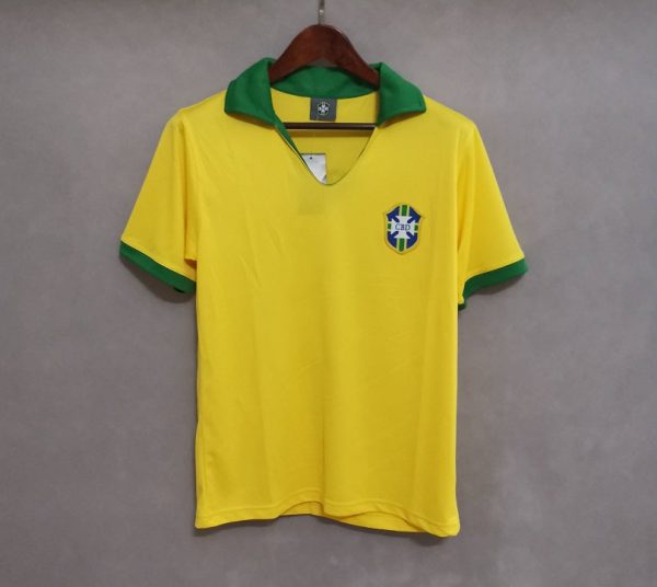 BRAZIL 1957 RETRO HOME RETRO FOOTBALL SHIRT