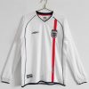 ENGLAND WORLD CUP 2002 LONG SLEEVE RETRO HOME FOOTBALL SHIRT