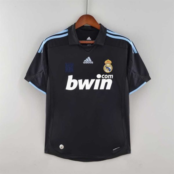 REAL MADRID 09/10 BLACK AWAY RETRO FOOTBALL SHIRT