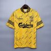 LIVERPOOL 1995-1996 YELLOW AWAY RETRO FOOTBALL SHIRT LIVERPOOL 1995-1996 YELLOW AWAY RETRO FOOTBALL SHIRT
