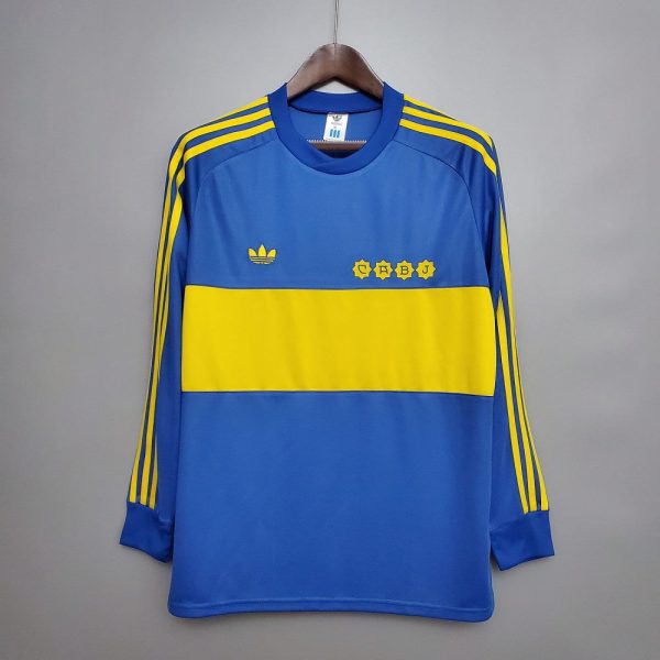 BOCA JUNIORS 1981 LONG SLEEVE HOME RETRO FOOTBALL SHIRT