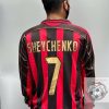 AC Milan Retro Jersey 2006 Long Sleeve Home Shirt Name Number Set #7 SHEVCHENKO AC Milan Retro Jersey 2006 Long Sleeve Home Shirt Name Number Set #7 SHEVCHENKO
