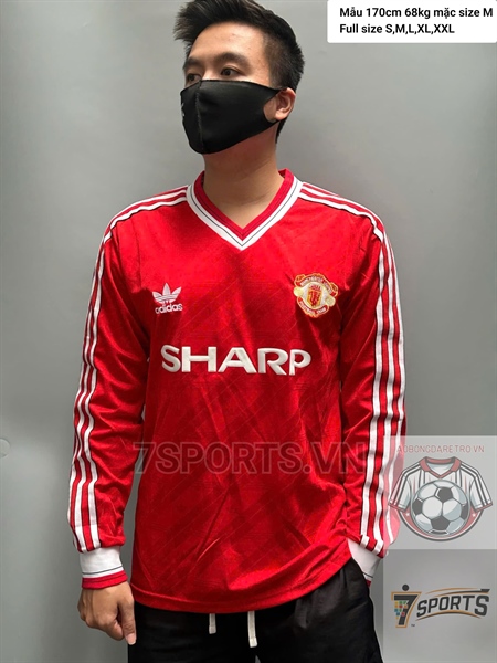 kiotviet_13a269ba0657f3e1565c0f219f6df40d Manchester United Retro Jersey 1986 Long Sleeve Home Shirt