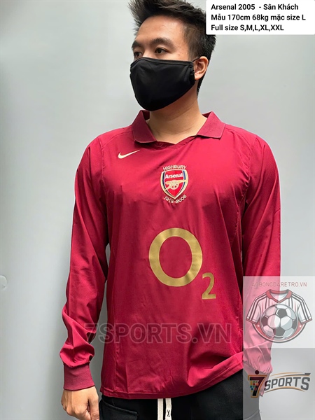 kiotviet_1909d09291644801ecfbccc04cfe0527 Arsenal Retro Jersey 2005 Long Sleeve Away Shirt