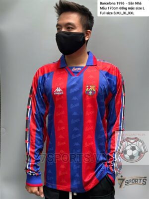 Barcelona Retro Jersey 1996 Long Sleeve Home Shirt