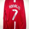 Manchester United Retro Jersey 2008 Long Sleeve Home Shirt Name Number Set #7 RONALDO Manchester United Retro Jersey 2008 Long Sleeve Home Shirt Name Number Set #7 RONALDO