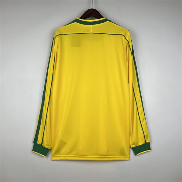 kiotviet_3c9a58dbfd500734bac890870f42f46d Brazil Retro Jersey 1998 Long Sleeve Home Shirt