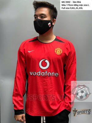 Manchester United Retro Jersey 2002 Long Sleeve Home Shirt