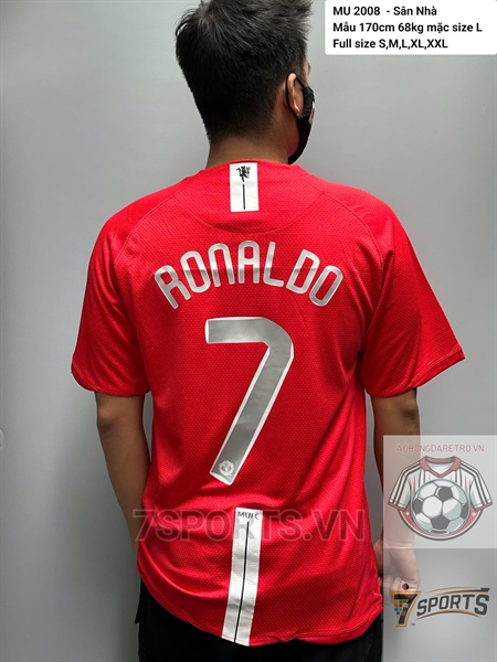 kiotviet_4a422cb591f9dd97fe386ef0196fc084-1.jpg Manchester United Retro Jersey 2008 Home Shirt Name Number Set #7 RONALDO