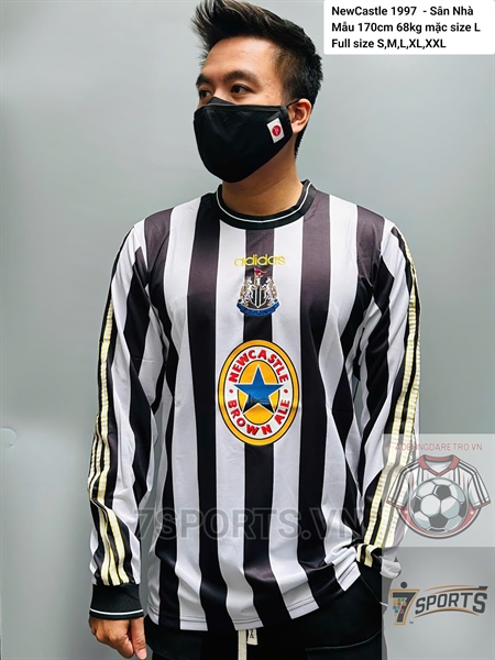 kiotviet_5cb73881ed0eb2c4c97e27bf9bc33d92 Newcastle Retro Jersey 1995 Long Sleeve Home Shirt