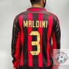 AC Milan Retro Jersey 2006 Long Sleeve Home Shirt Name Number Set #3 MALDINI AC Milan Retro Jersey 2006 Long Sleeve Home Shirt Name Number Set #3 MALDINI