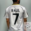 Real Madrid Retro Jersey 1998 Home Shirt Name Number Set #7 RAUL