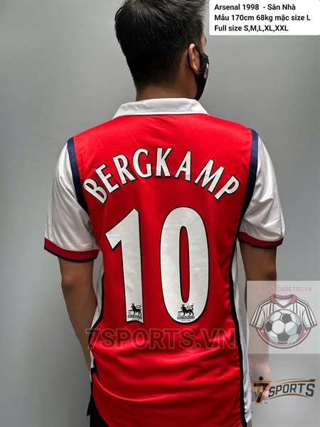 kiotviet_fad70657c12b94543e1419a59503d1b7-1.jpg Arsenal Retro Jersey 1998 Home Shirt Name Number Set #10 BERGKAMP