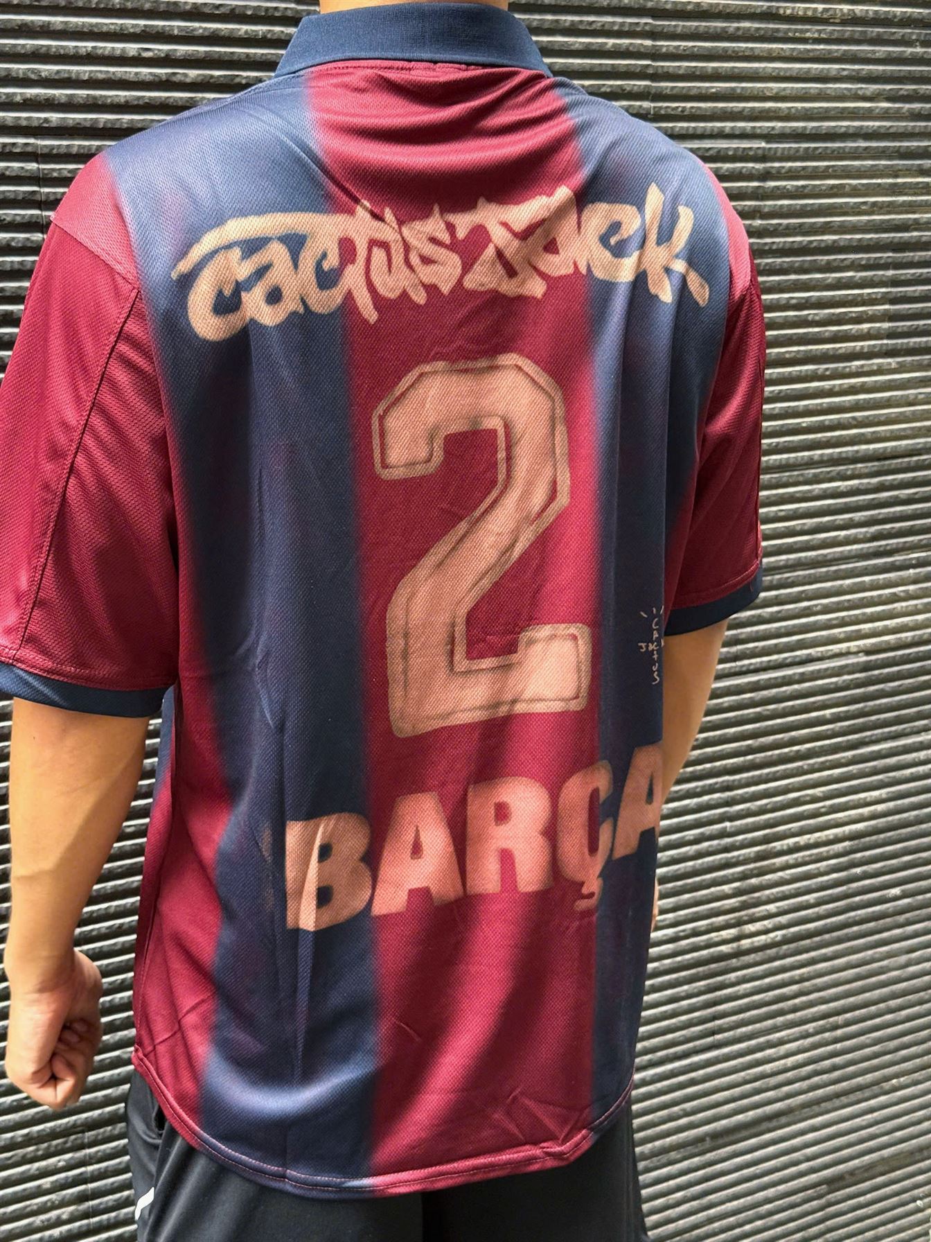 Mass Image Compressor, Quality:80 Travis Scott x FC Barcelona Retro 2000/2001 Home Skeleton Jersey