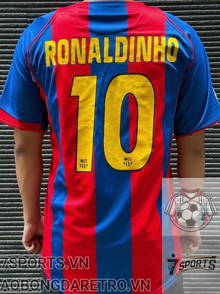 kiotviet_152838fb5cdf79ad3a422ea46ee9a3e8 Barcelona Retro Soccer Jersey 2004 - Home Shirt Name Number Set #10 RONALDINHO
