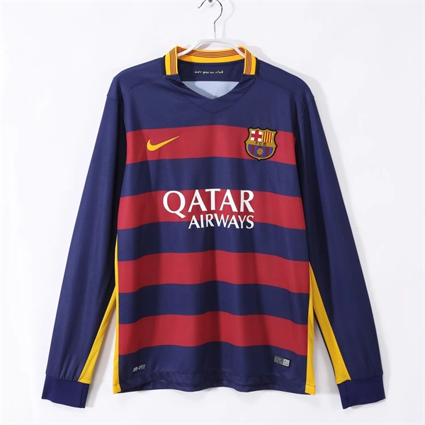kiotviet_4646b9245cc5c6445c4d1ba2a2b2864b Barcelona Retro Soccer Jersey 2015 Long Sleeve - Home Shirt