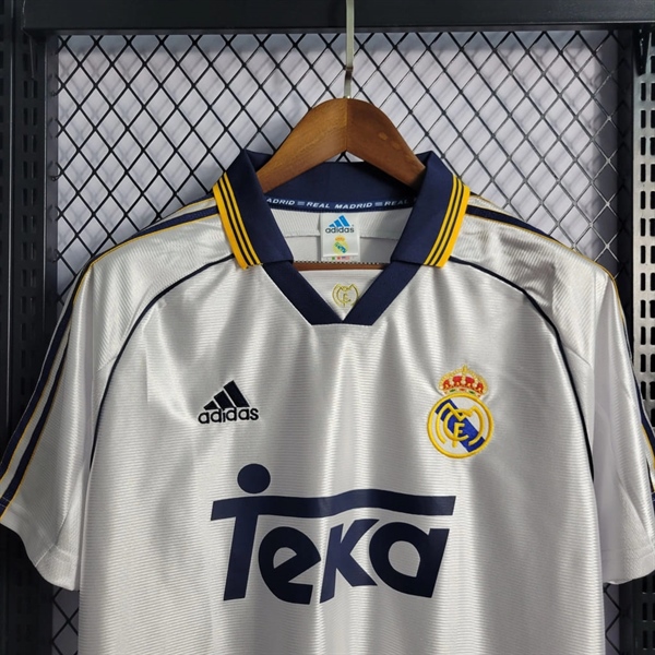 kiotviet_80e6561e9e5008f926bc02c37e33b886 Real Madrid Retro Soccer Jersey 1998 - Home Shirt Name Number Set #7 RAUL