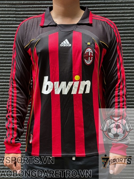 kiotviet_8498eda0974fa1c7c7e6f13d5c93530c AC Milan Retro Soccer Jersey 2006 Long Sleeve - Home Shirt Name Number Set #7 SHEVCHENKO