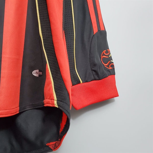 kiotviet_8d4d61b7772c25a5287b05c5108956e2 AC Milan Retro Soccer Jersey 2006 Long Sleeve - Home Shirt Name Number Set #7 SHEVCHENKO