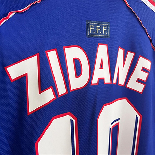 kiotviet_960313d032a8fc7f39c678bce9a9527f France Retro Soccer Jersey 1998 - Home Shirt Name Number Set #10 ZIDANE