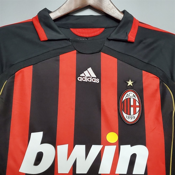 kiotviet_978378883028a1fc59e3185719e7685a AC Milan Retro Soccer Jersey 2006 Long Sleeve - Home Shirt Name Number Set #7 SHEVCHENKO