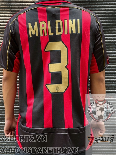 kiotviet_9944eb88b22a1db6faca400cf69fc32d AC Milan Retro Soccer Jersey 2006 - Home Shirt Name Number Set #3 MALDINI