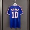 France Retro Soccer Jersey 1998 - Home Shirt Name Number Set #10 ZIDANE