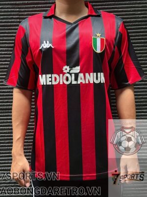 AC Milan Retro Soccer Jersey 1988 - Home Shirt
