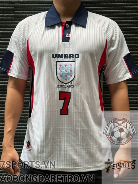 kiotviet_d6728169eb8a26436999141e500b999e England Retro Soccer Jersey 1998 - Home Shirt Name Number Set #7 BECKHAM