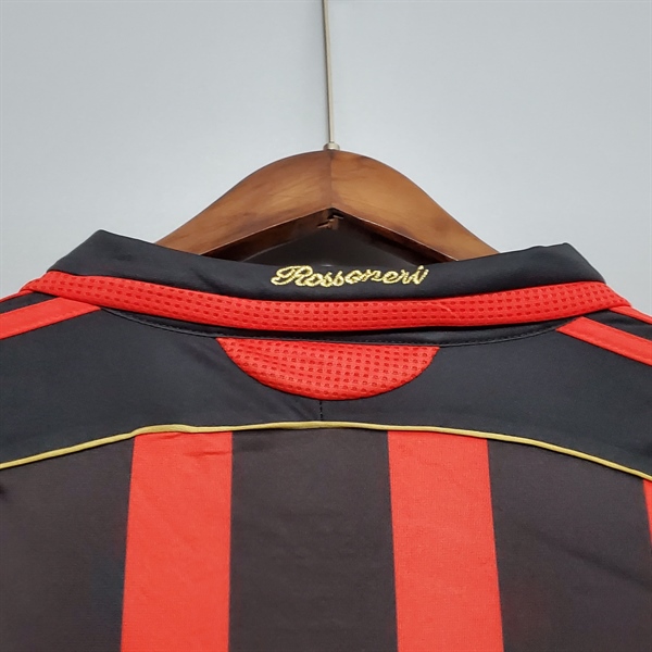 kiotviet_dd470b9a96e12dfbb18ce8c741a8fa95 AC Milan Retro Soccer Jersey 2006 Long Sleeve - Home Shirt Name Number Set #7 SHEVCHENKO