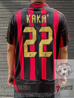 AC Milan Retro Soccer Jersey 2006 - Home Shirt Name Number Set #22 KAKA