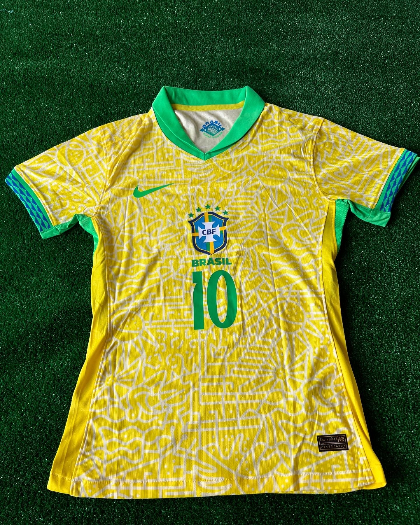 378D3D07-D68B-4CD2-A498-8676F3F2C246 Neymar Jr. Number #10 Brazil Football Jersey