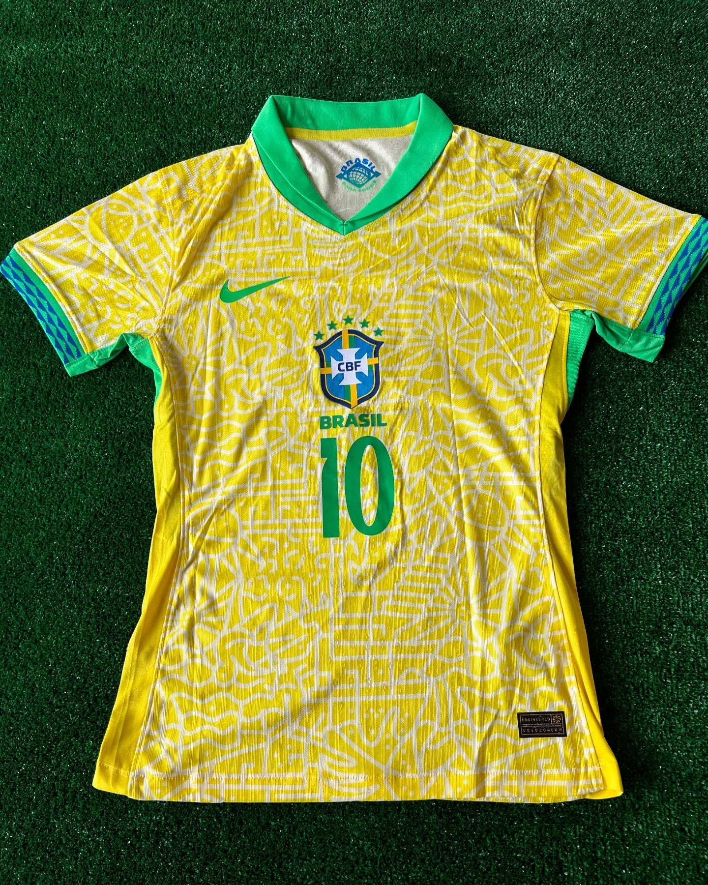 67EA3C72-DB96-45BC-B9AB-8DEB9D3A33A6 Neymar Jr. Number #10 Brazil Football Jersey