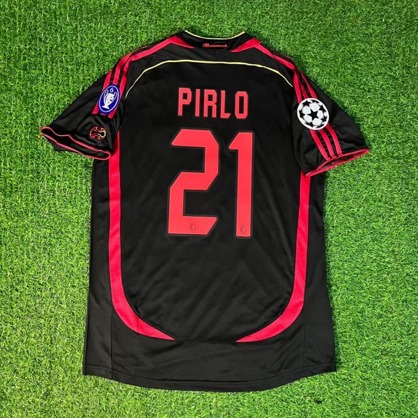 Andrea Pirlo Number #21 – AC Milan 2006–2007 Retro Kit Jersey – | Trikot | Maillot | Maglia Soccer Shirt