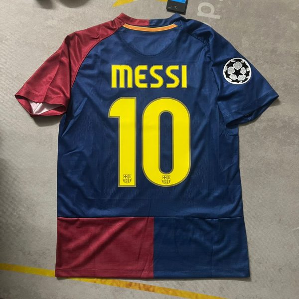 Lionel Messi Number #10 Barcelona 2009 Roma Final Retro Jersey Trikot Maillot