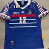 Thierry Henry Number #12 France 1998 World Cup Retro Football Jersey